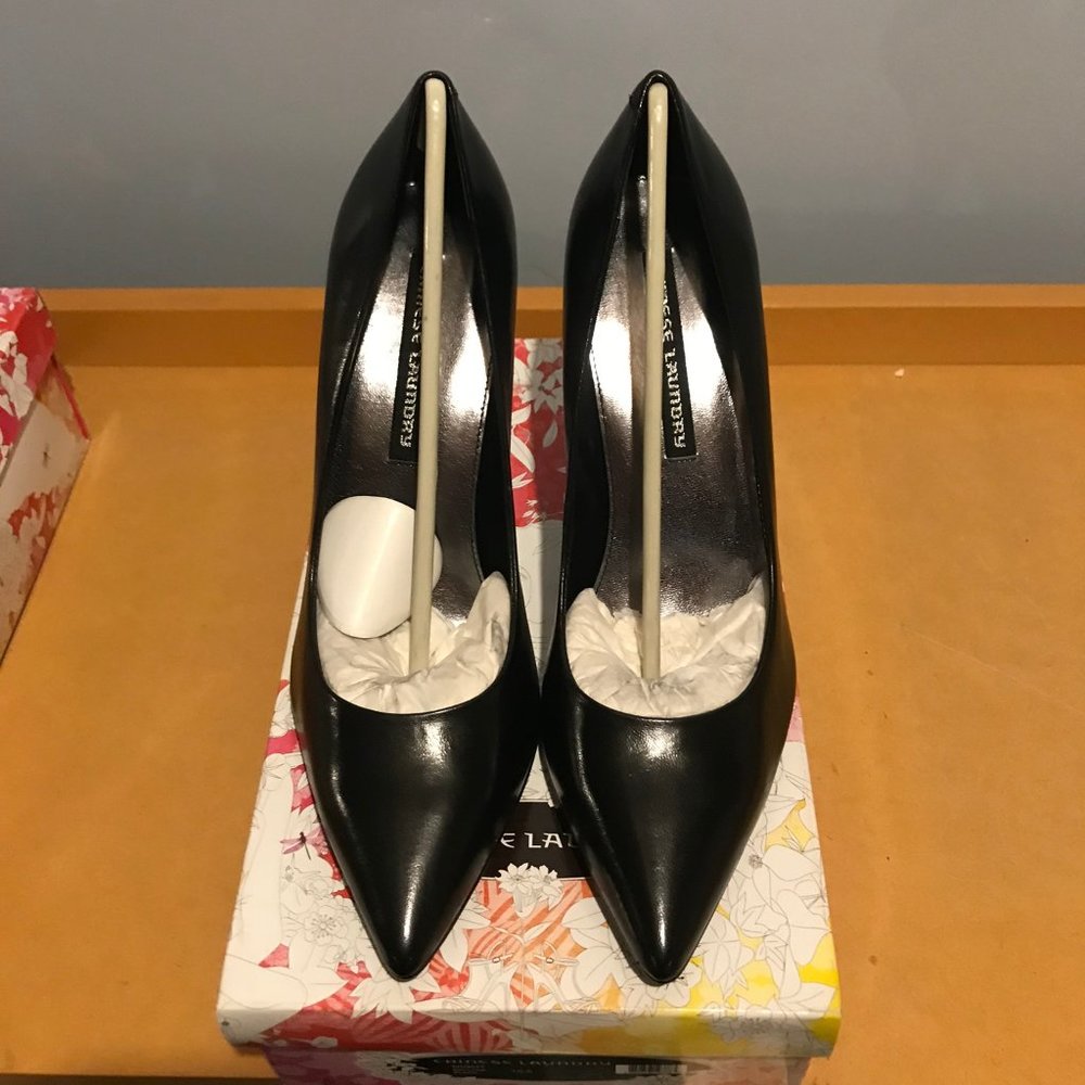 Chinese Laundry Night Kidskin Leather Black Heels